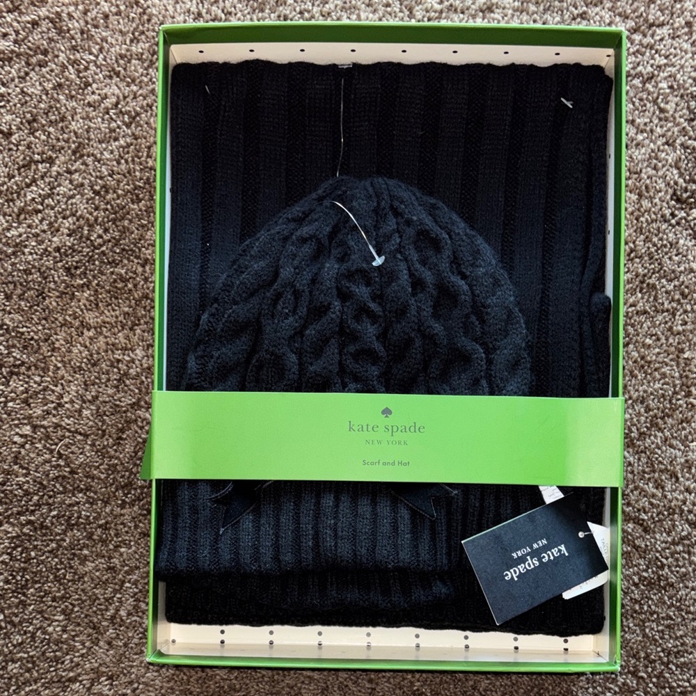 kate spade New York women’s hat and scarf set